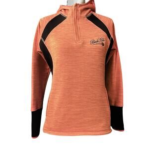 Black Hills -Renegade Club Women’s Hoodie Orange 1/4 Zip Polyester Spandex